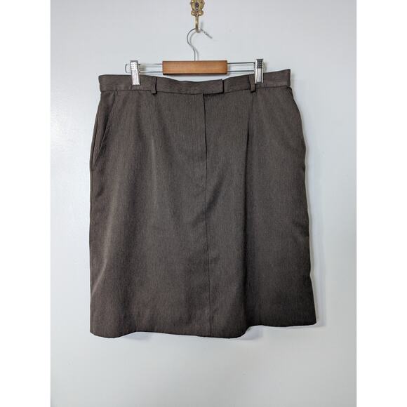 Talbots Size 16 Skirt Office Career Brown Vintage 22" L - Picture 1 of 13